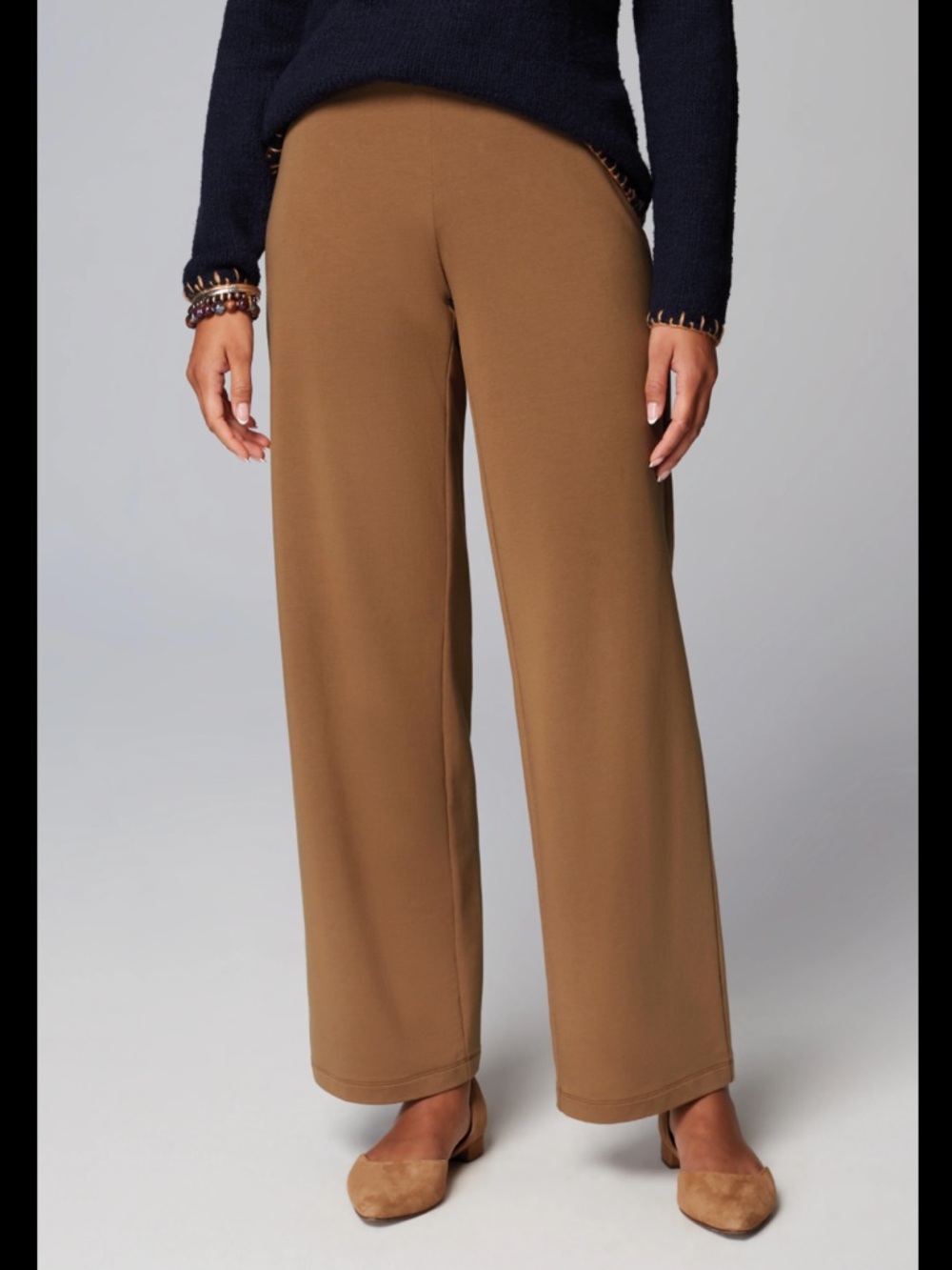 PureJill Wide-Leg Pull-On Pants